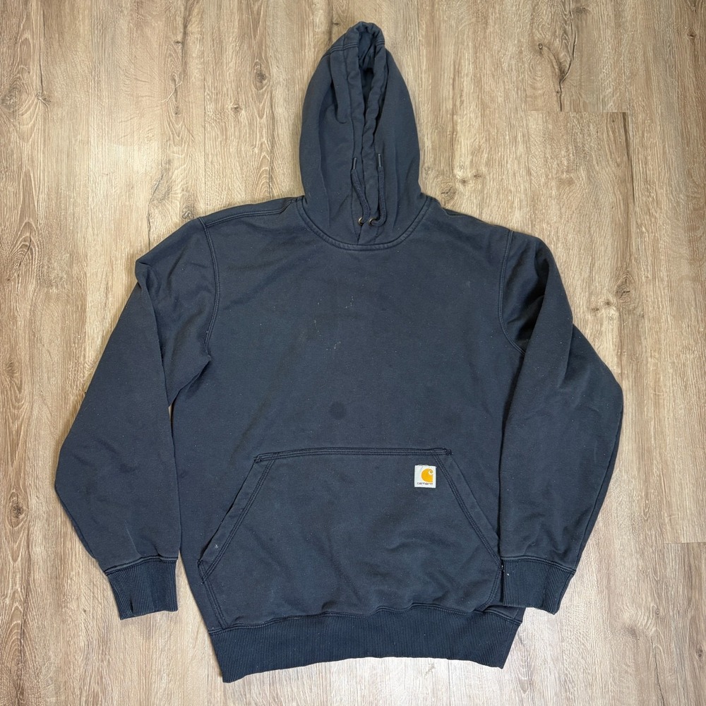 Carhartt Rain Defender Hoodie Mens Medium Paxton Pullover 100615 Blue
